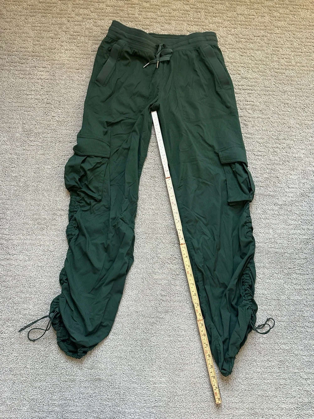 Lululemon Dance Studio Cargo Jogger Green Ruched Utility Pants Small